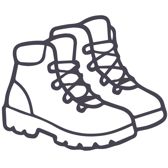illustration chaussures de marche